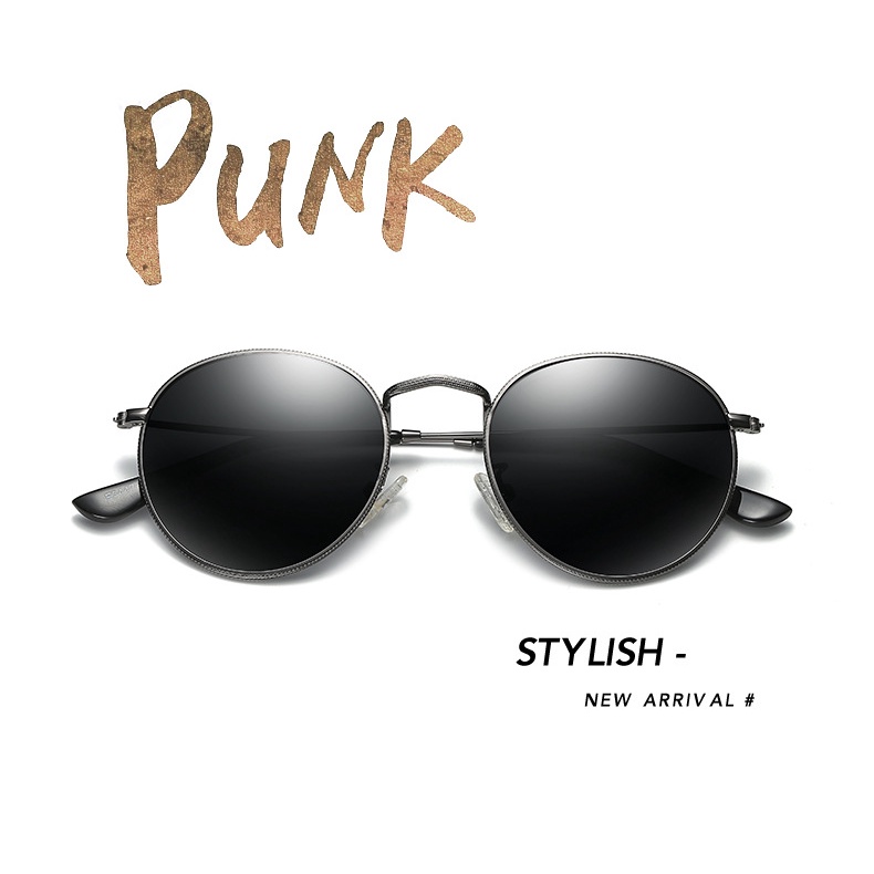 Kính mát phân cực ZELIN E3447 gọng tròn nhỏ thời trang phong cách Hàn Quốc cổ điển