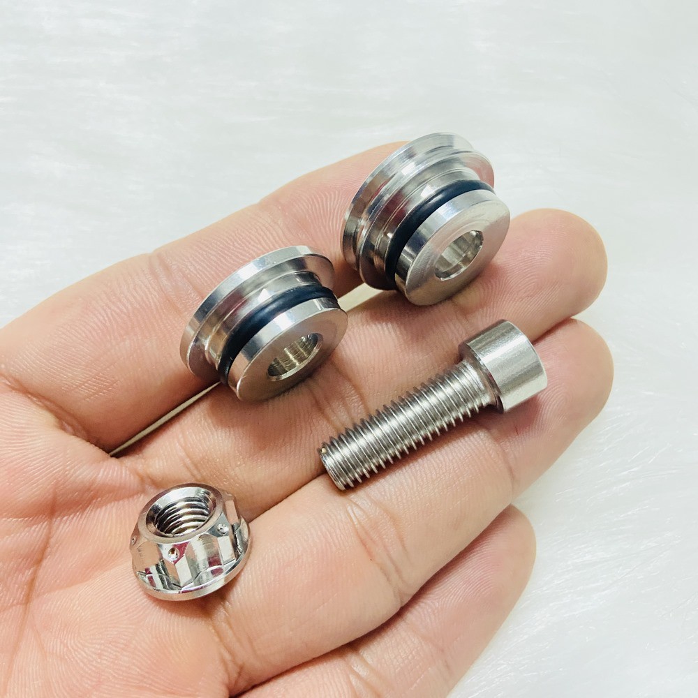 (ỐC INOX 304 sáng bóng) Khâu treo pô xe máy, ốc pát treo pô xe máy mẫu mã độc đáo trang trí xe siêu chất