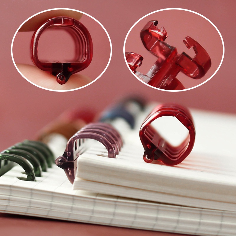Gáy Nhựa Binder Thanh 5 Còng Trong Suốt Làm Bìa Sổ Còng Handmade Kẹp Tài Liệu 6 Màu Shop J ArtPens