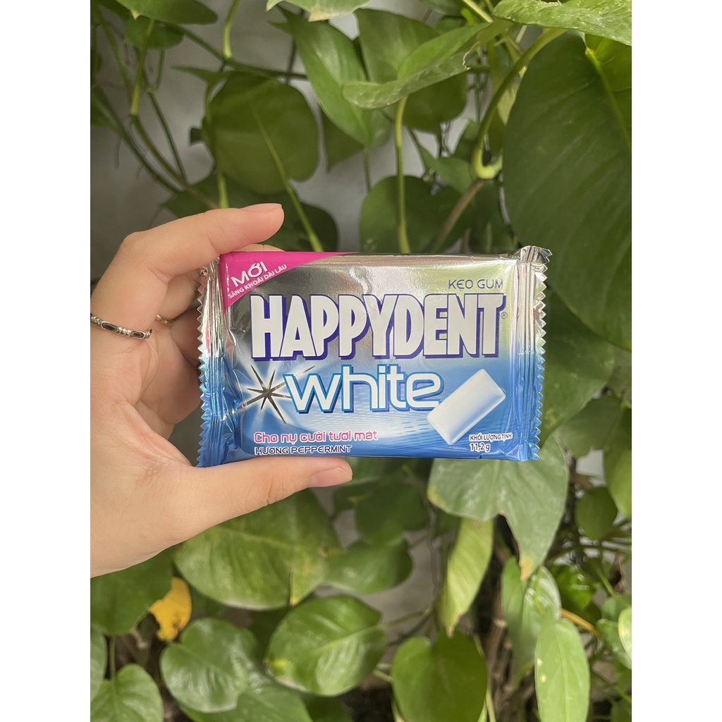 Kẹo Sing-gum Happydent White Hương Bạc Hà PepperMint (Vỉ 11.2g)