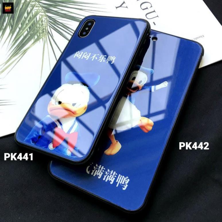 ỐP LƯNG kính vịt Donald - IP 6/6S - 6 Plus/ 6S Plus - 7/ 8 - 7 Plus/ 8 Plus - X/ XS/ XS Max chất