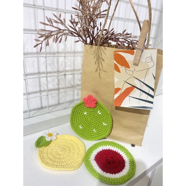 MIẾNG LÓT LY BẰNG LEN