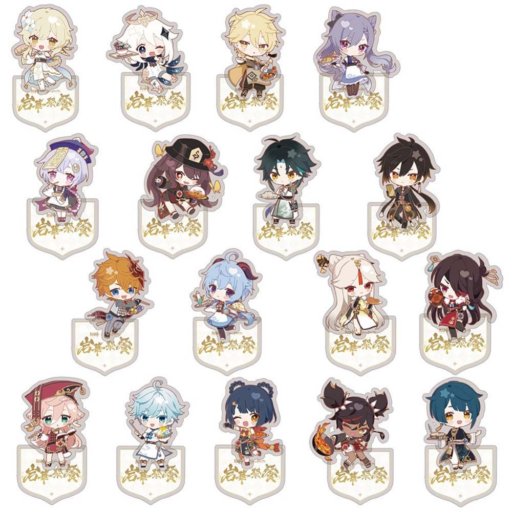 Tấm giá đứng hình nhân vật hoạt hình Noelle Diluc Barbara Genshin Impact đáng yêu acrylic làm quà tặng trang trí