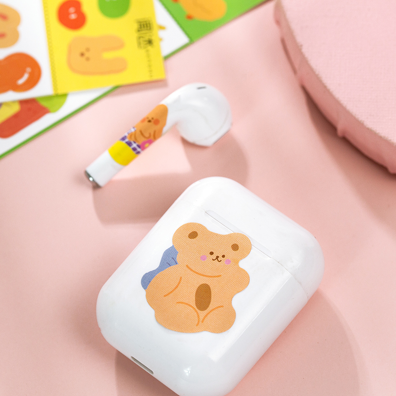 Set 2 nhãn dán trang trí tập sách thủ công với họa tiết hoạt hình đáng yêu đa năng