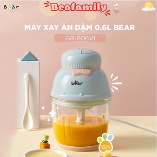 (Bản Quốc Tế) Máy Xay 1 Cối Thủy Tinh 600ml, Máy Xay Ăn Dặm Bear Màu Xanh, Bảo Hành 18 Tháng - Beofamily