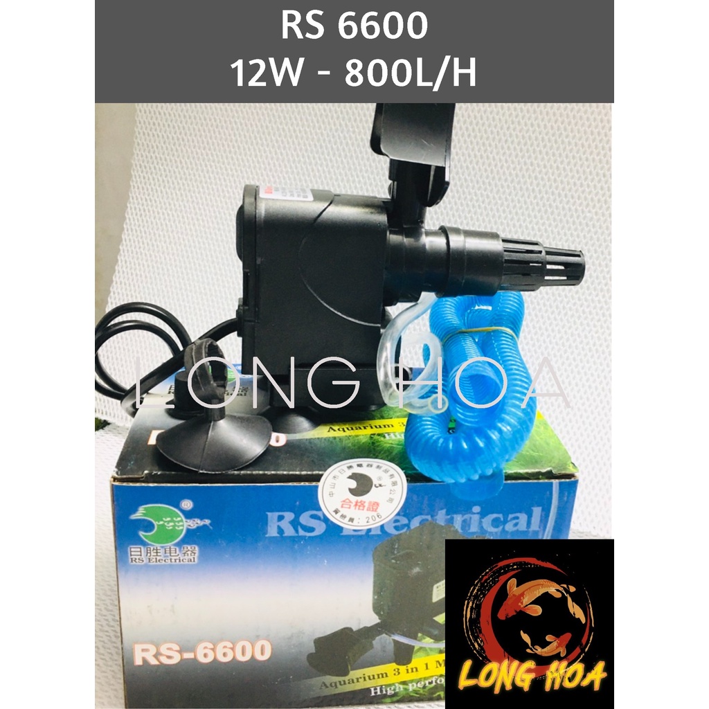 Máy bơm lọc nước RS 6600 1200 705 1600 2500 dành cho hồ cá cảnh bể cá nhỏ tiện dụng longhoacacanh0112