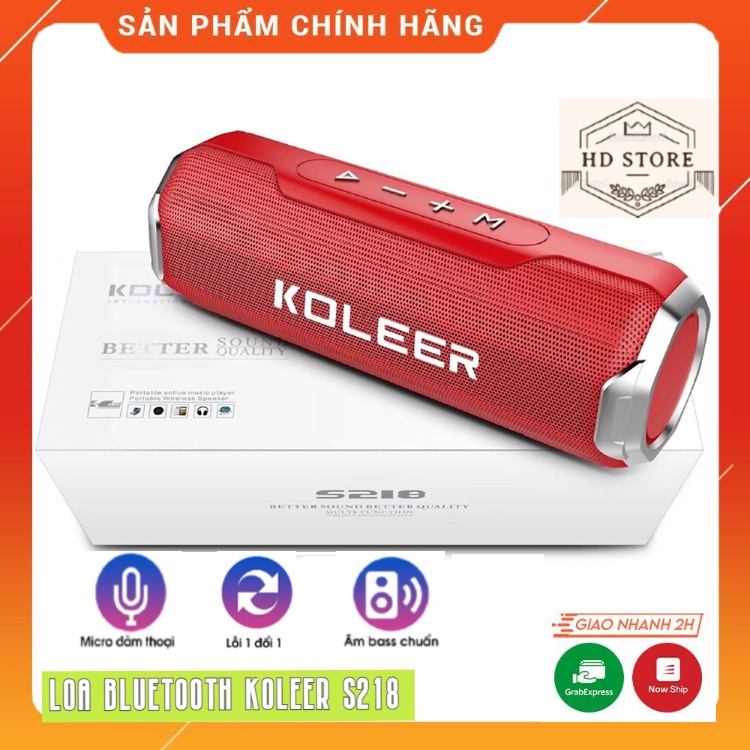 Loa Bluetooth KOLEER S218 Âm Thanh Trung Thực , Sống Động , Hỗ Trợ Cắm Thẻ Nhớ , Dễ Dàng Sử Dụng . Bảo Hành 12 Tháng