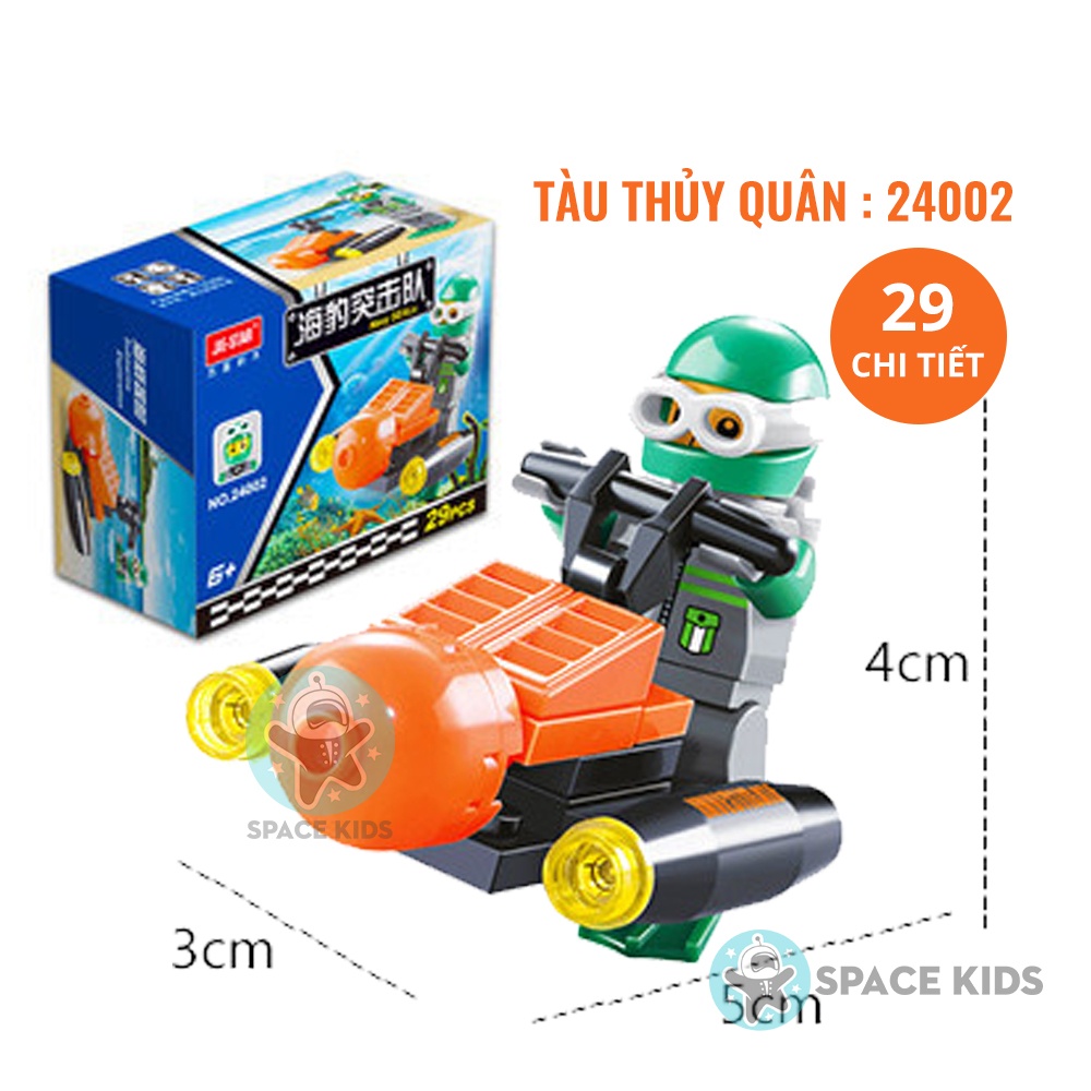 Đồ chơi mô hình lắp ráp 3D chủ đề Hải quân từ 24 đến 37 cho bé