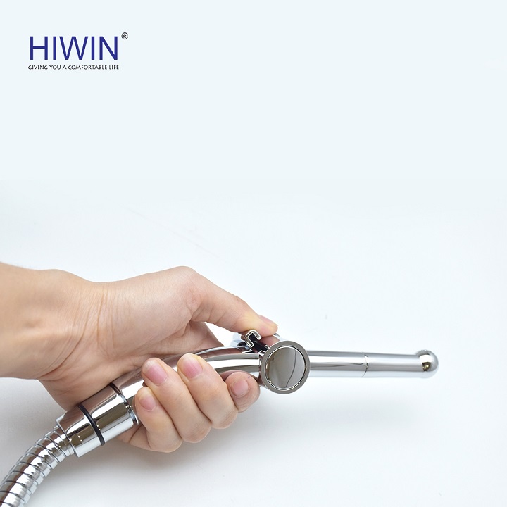 Bộ vòi xịt vệ sinh đa năng chất liệu nhựa ABS mặt gương cao cấp HIWIN PJF-1701