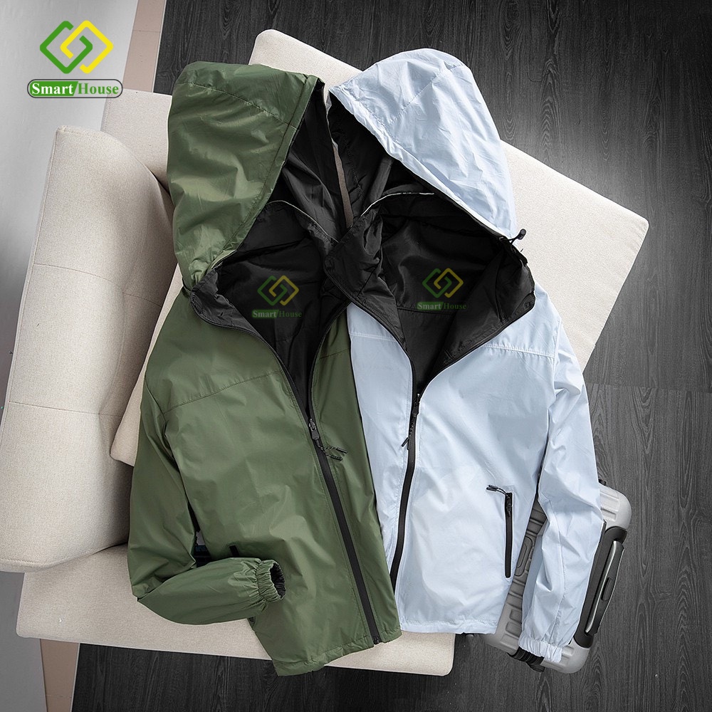 [ẢNH THẬT 100%] Áo Khoác Dù Nam Nữ Có Nón Thời Trang FORICH Vải Dù 2 Lớp Dày Dặn Chống Nước Nhiều Size Từ 40-80Kg
