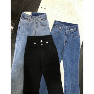 QUẦN JEANS LƯNG CAO ỐNG LOE