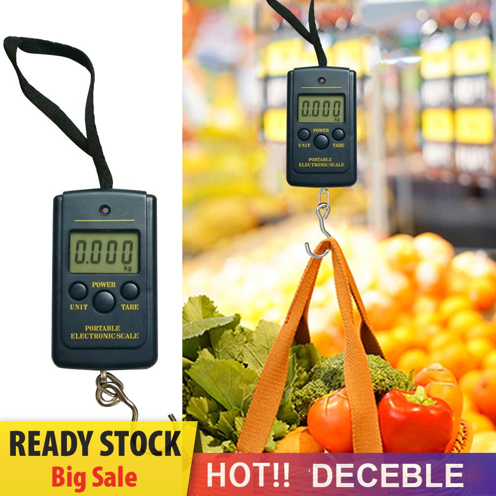Cân Hành Lý Kỹ Thuật Số Nhỏ Gọn 40kg/10g Tiện Dụng Kèm Móc Treo
