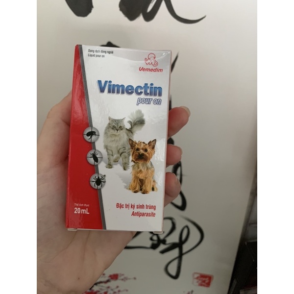 Chai nhỏ diệt nấm, ve, bọ cho chó - mèo- thỏ- chim vimectin