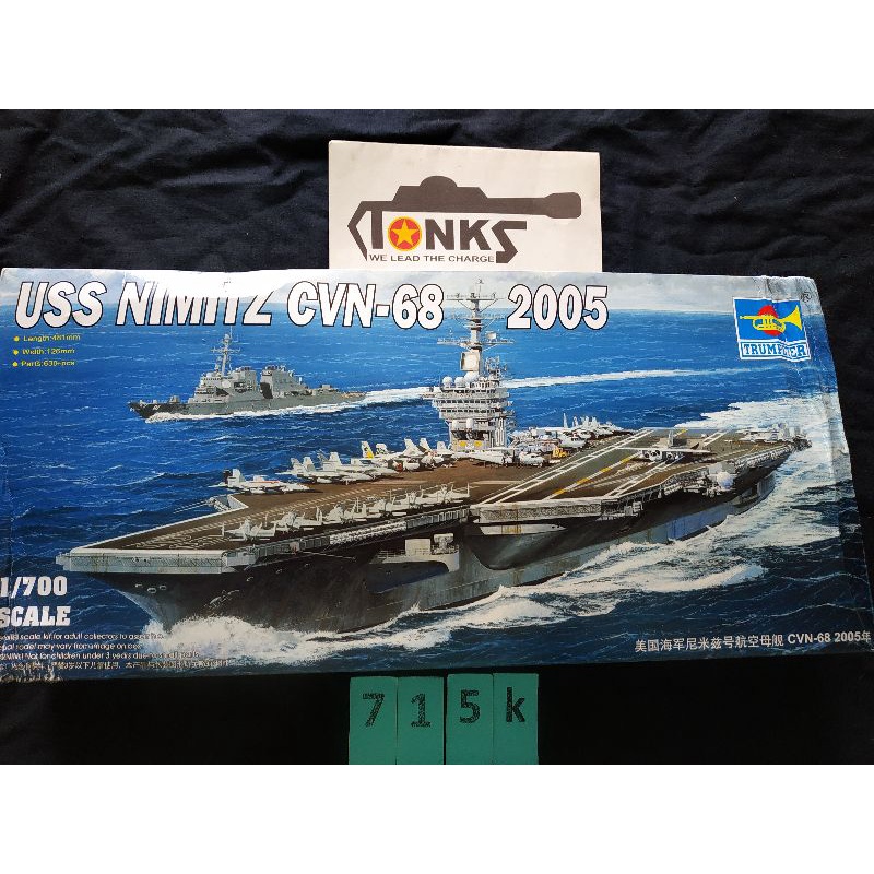 Bộ kit lắp ráp tàu sân bay CVN-68 1/700