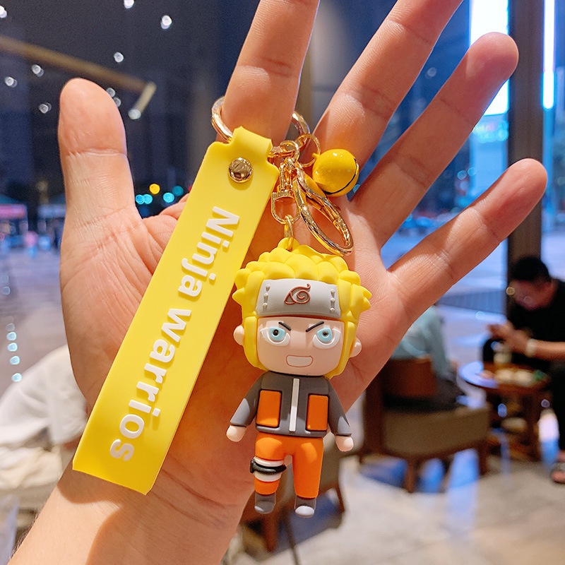 Móc Chìa Khóa Bằng Silica Gel Họa Tiết Hoạt Hình Naruto Akatsuki Kakashi Itachi Sasuke