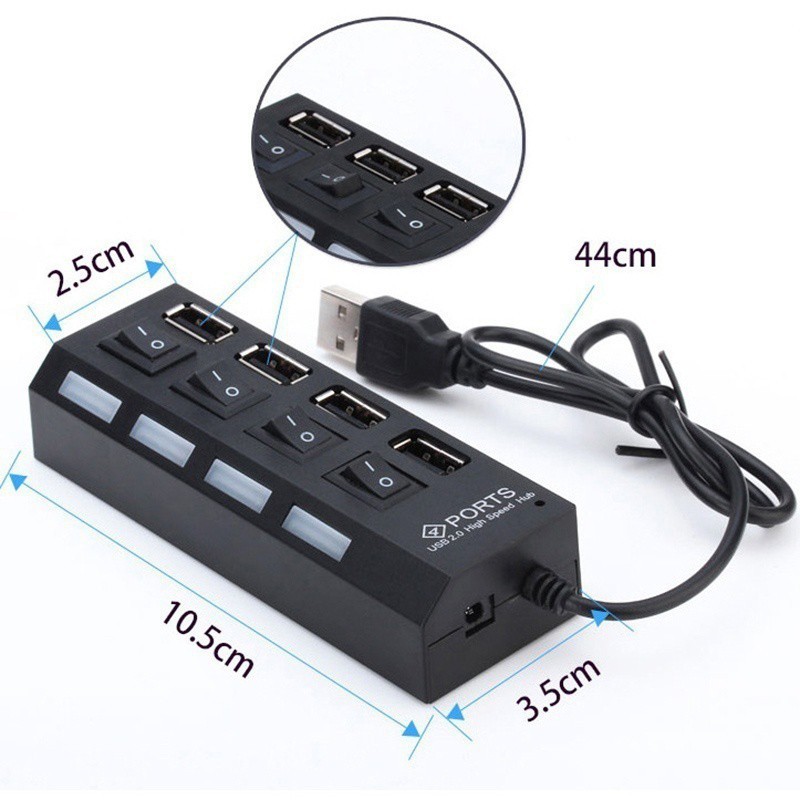 Bộ sạc đa cổng 2.0 và cổng 4 cổng USB-HUB