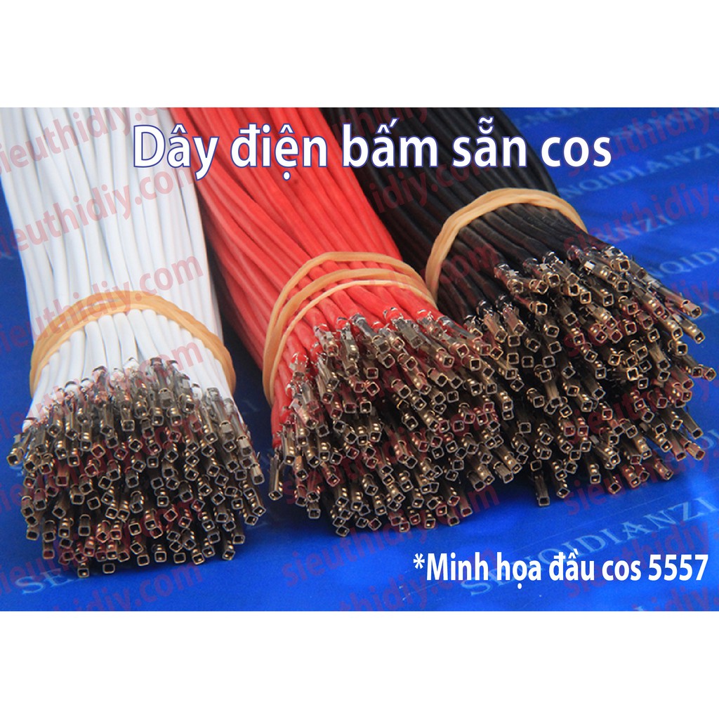 Dây điện bấm sẵn đầu cos 5557 hoặc 5559 4.2mm(gói)