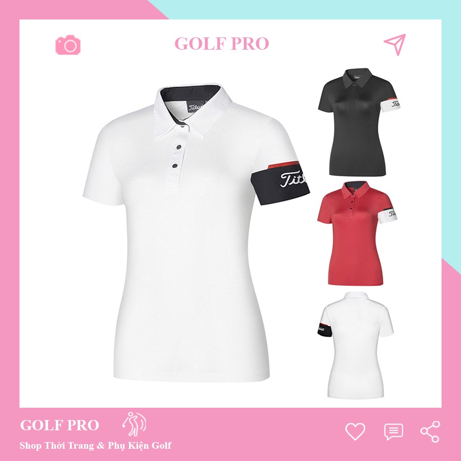 Áo golf nữ Titliest cộc tay thời trang thể thao thoáng mát nhanh khô thấm hút mồ hôi cực tốt AS009