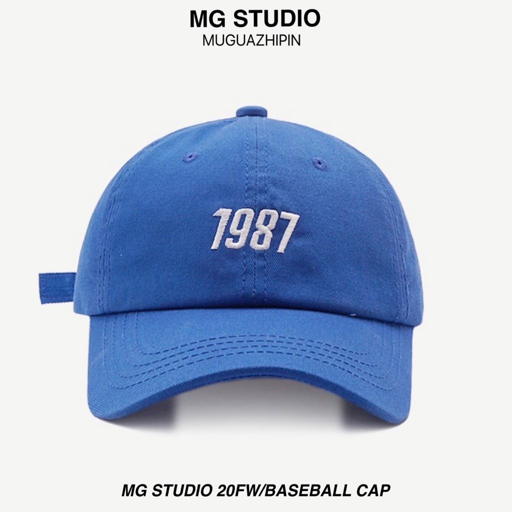 Mũ Lưỡi Trai MG STUDIO Thêu Chữ Số 1987 Cá Tính