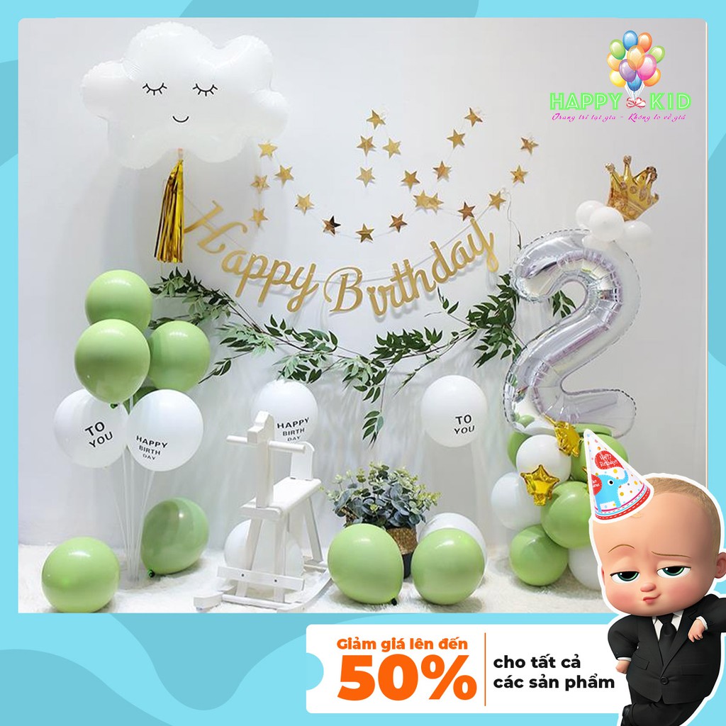 Sét Sinh Nhật, Combo Sinh nhật, Trang Trí Sinh Nhật Handmade Kiểu Hàn Quốc Cực Dễ Thương Tặng Kèm Phụ Kiện
