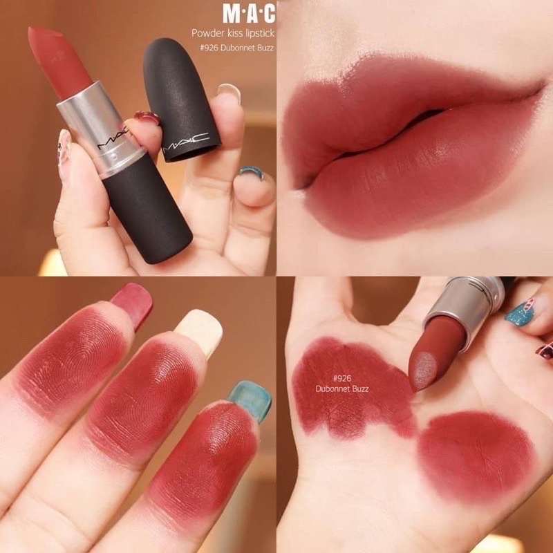Son Mac Powder Kiss Lipstick, Mac Limited, Rettro Matte Full size 3g Hàng Chính Hãng