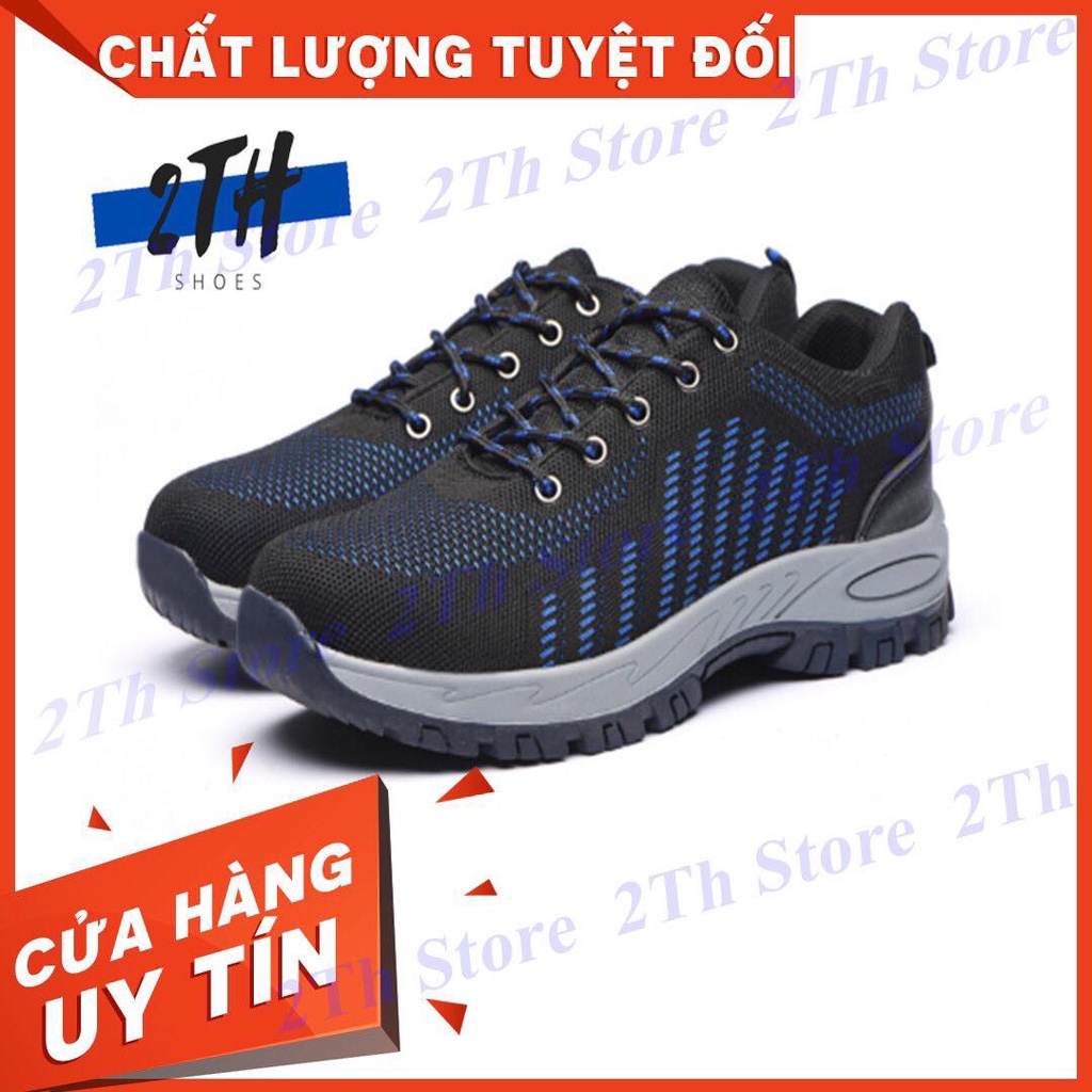 Giày Bảo Hộ Lao Động Nan Nữ Kiểu Thể Thao- Đé Thép, Mũi Thép 2TH-BD064