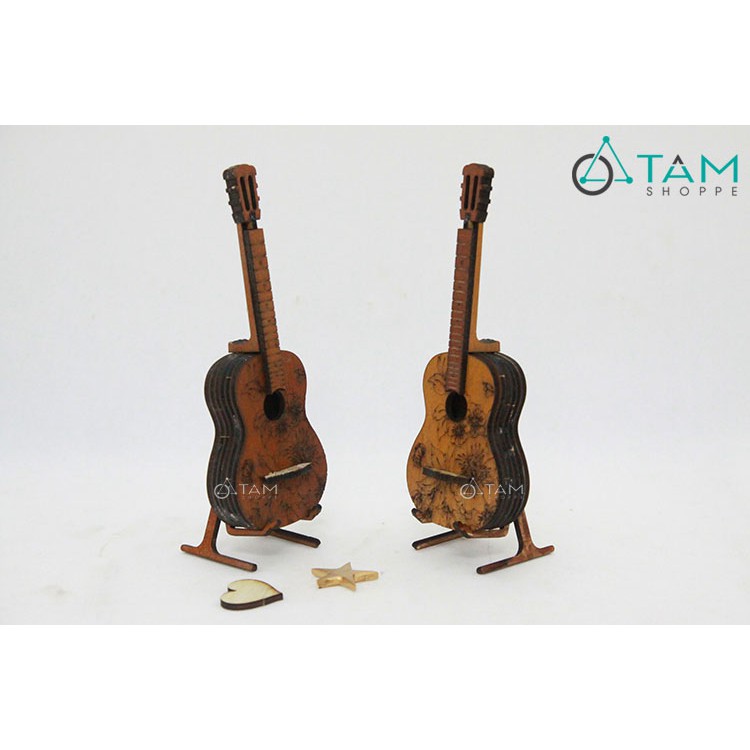 Mô hình cây đàn Guitar mini bằng gỗ