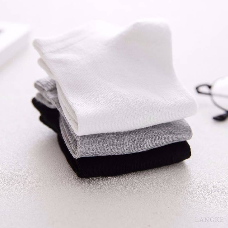 Vớ Cotton Màu Đơn Giản Cho Nam