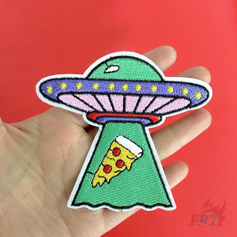 Miếng vá hình UFO không gian khâu/ ủi trang trí tiện lợi (không gian Q-5)