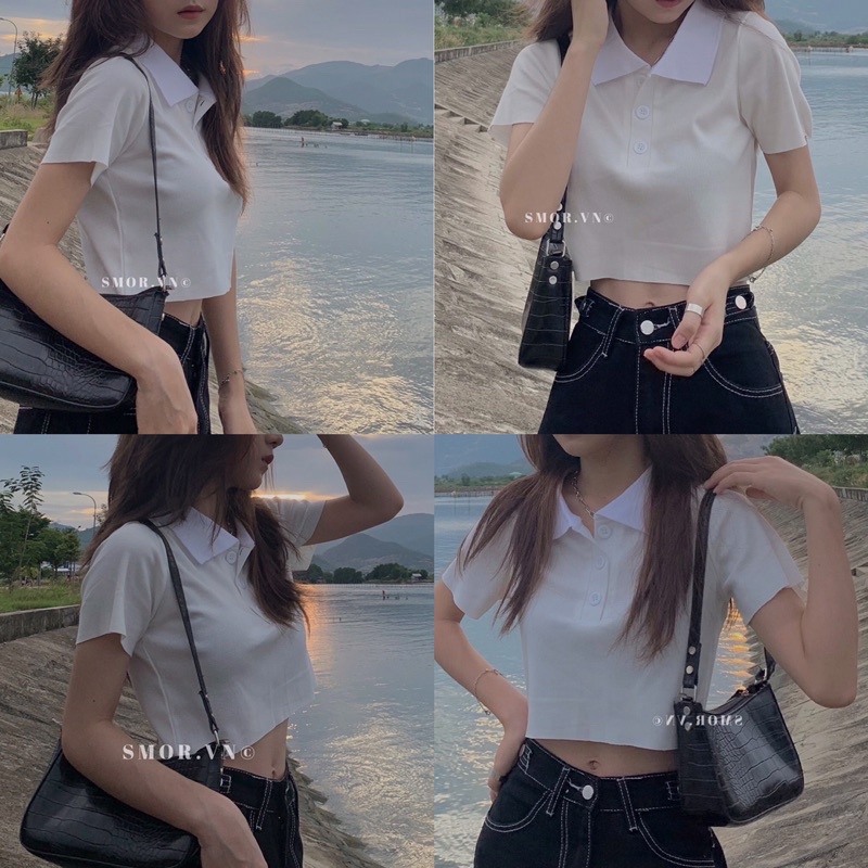 [ ẢNH THẬT ĐỘC QUYỀN SMOR.VN ] Áo polo croptop Daila | WebRaoVat - webraovat.net.vn