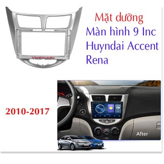 Mặt dưỡng Huyndai Accent 2012-2016 (9 inch) lắp màn hình android ô tô