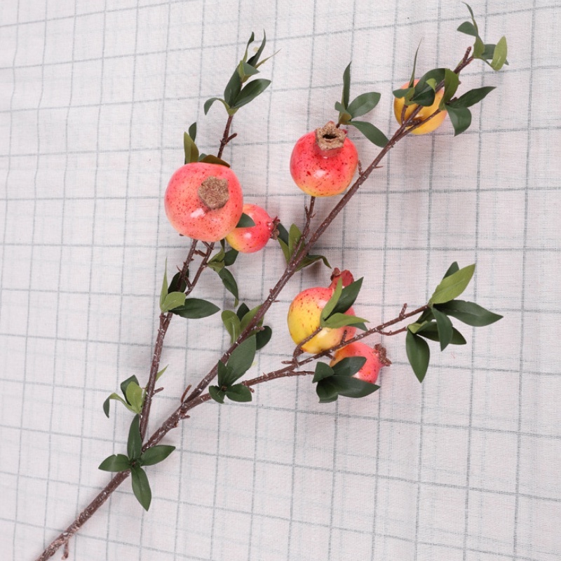 Hoa Giả - Cành Lựu giả 80cm trang trí nhà cửa sang trọng, mang lại sự may mắn