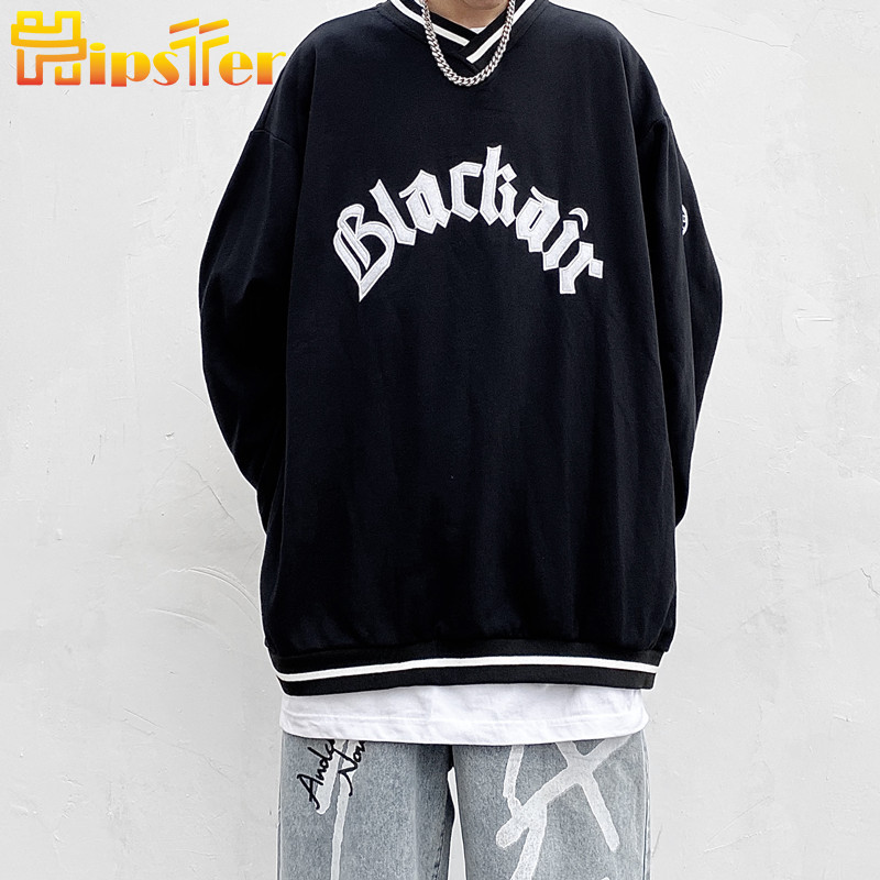 Áo Sweater Bóng Chày Cổ Chữ V Dáng Rộng Thêu Chữ Phong Cách Retro Mỹ | BigBuy360 - bigbuy360.vn