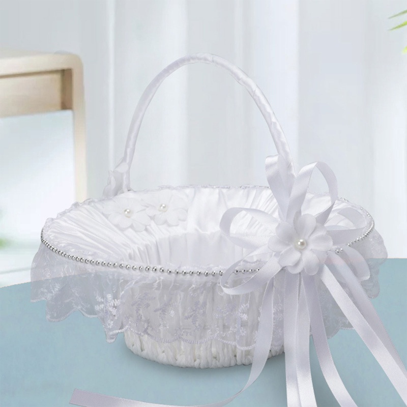 Giỏ Hoa Mộc Mạc Handmade Phong Cách Phương Tây Dùng Để Trang Trí Tiệc Cưới