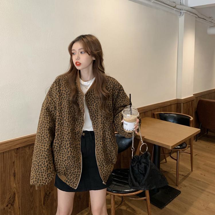 Áo Hoodie Lót Nhung Dày Dặn In Họa Tiết Da Báo Phong Cách Hàn Quốc Cho Nữ | BigBuy360 - bigbuy360.vn