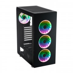 Vỏ máy tính Fsp Cmt340 Atx Case ( Tặng 4 Fan Led RGB)