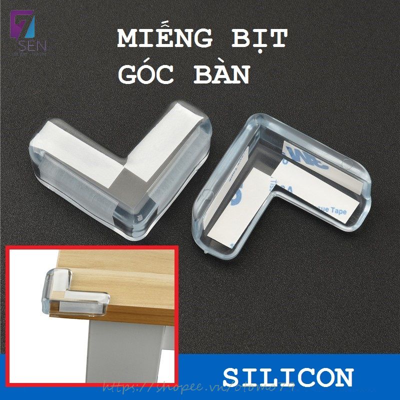 Bịt Góc Bàn Silicon Cao Cấp, Bọc Góc Bàn Chống Va Đập