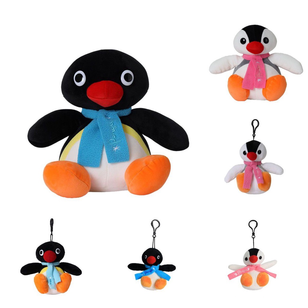 Movie Pingu Brother And Sister Plush Toy Soft Stuffed Animal Doll Bag Plush Pendant Best Gift