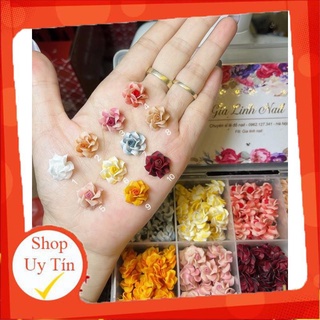 Hoa bột nail gắn móng tay | Hoa hồng nhọn ( set 2 bông /10 bông)