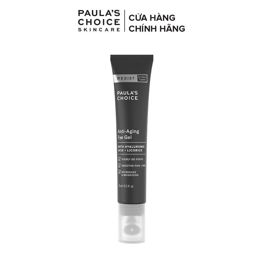 Kem mắt xóa nhăn, ngăn ngừa quầng thâm, kèm đầu massage Paula’s Choice Resist Anti-Aging Eye Gel 15ml 2140 | BigBuy360 - bigbuy360.vn