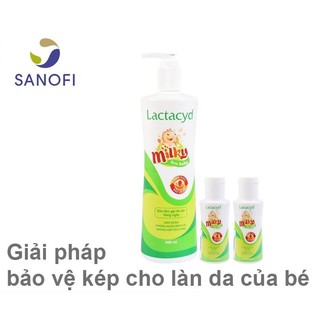 Sữa tắm gội trẻ em Lactacyd Milky 500ml kẹp 2 Chai 60ml