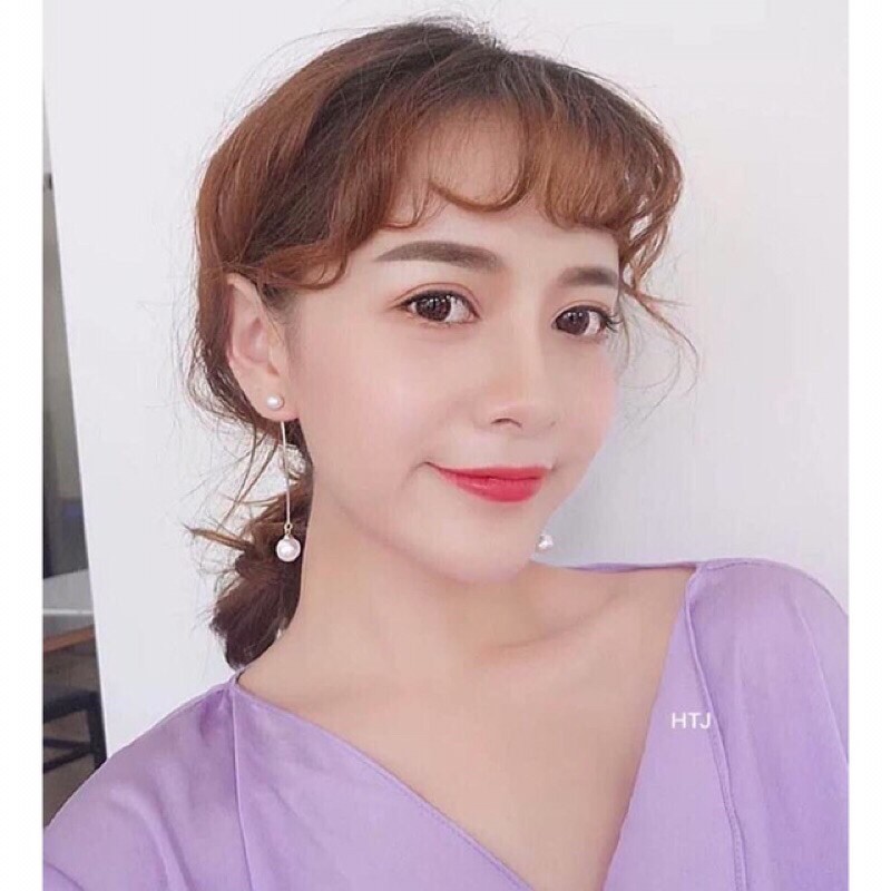 Bông tai mix hạt dáng dài ulzzang xinh xắn