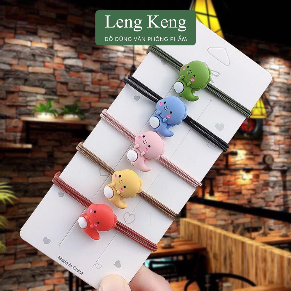 Dây buộc tóc trang trí văn phòng phẩm Leng Keng phong cách Hàn Quốc cột tóc nữ DT28