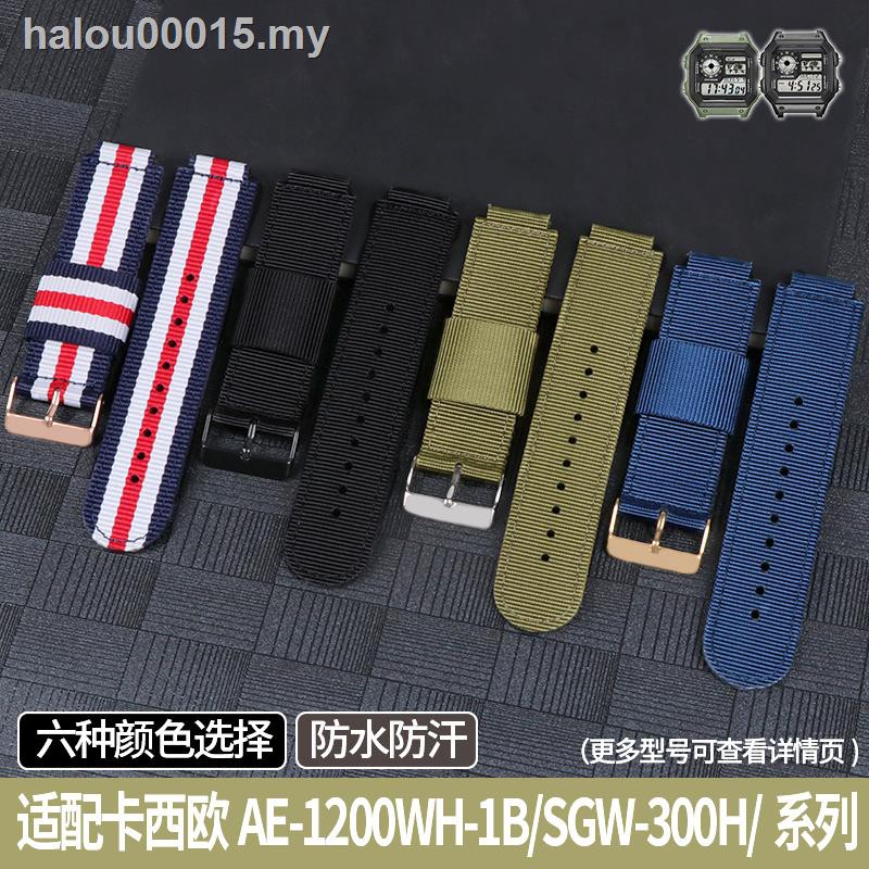 Dây Đai ✸◕Dây Đeo Bằng Vải nylon Cho casio ae - 1200 wh/sgw 300/400 / aq s810w/w 215 | BigBuy360 - bigbuy360.vn