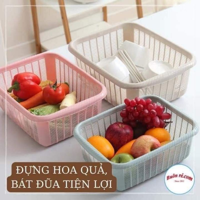 rổ nhựa vuông có nắp đậy:đựng đồ, trái cây,an toàn việt nhật