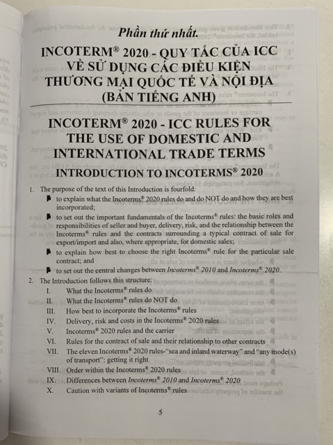 Sách - Incoterms 2020 - Quy tắc của ICC về sử dụng các điều kiện thương mại quốc tế và nội địa (Song ngữ Anh - Việt)