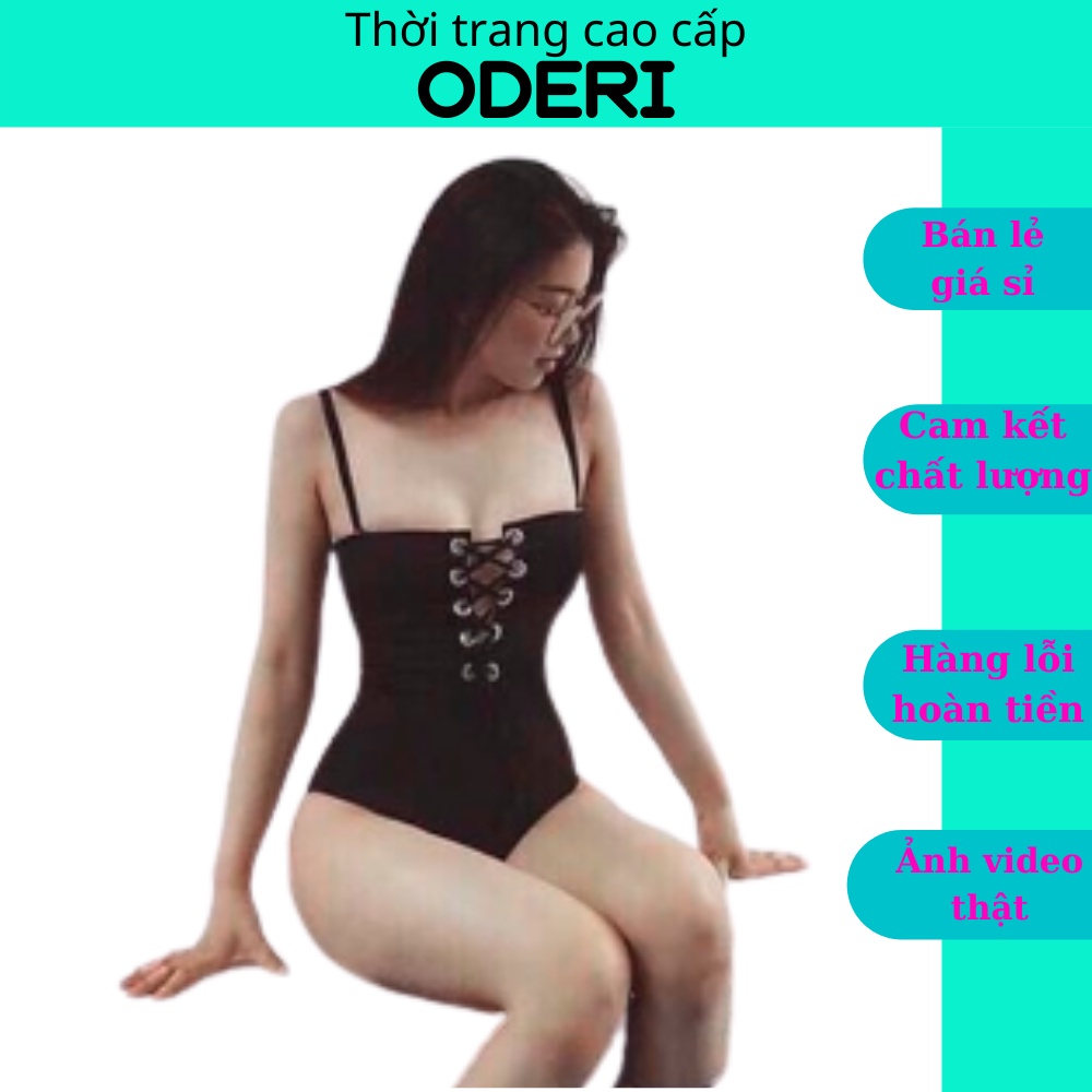 Bikini, Đồ Bơi Đi Biển Thân Liền Hai Dây Rút Ngực ODERI LT-093