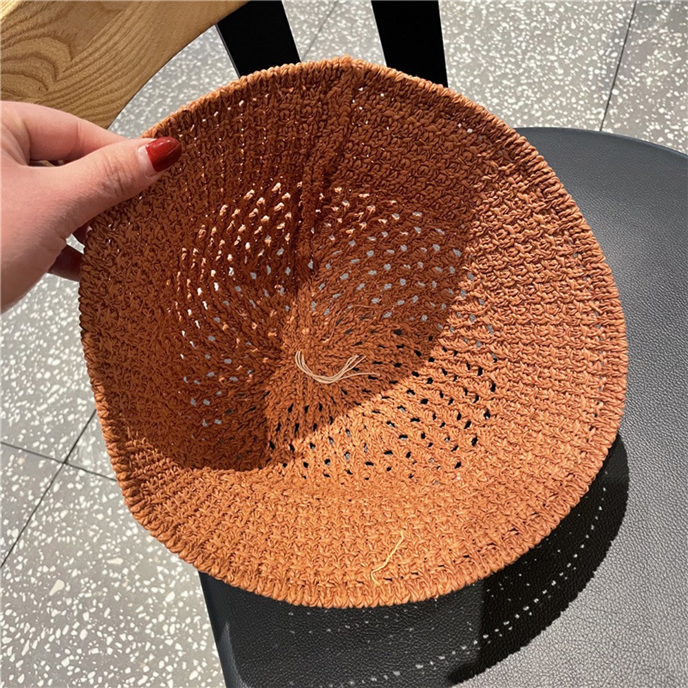 Mũ cói đan lỗ lưới chống nắng/tia Uv thiết kế nhiều màu thời trang đi biển cho nữ