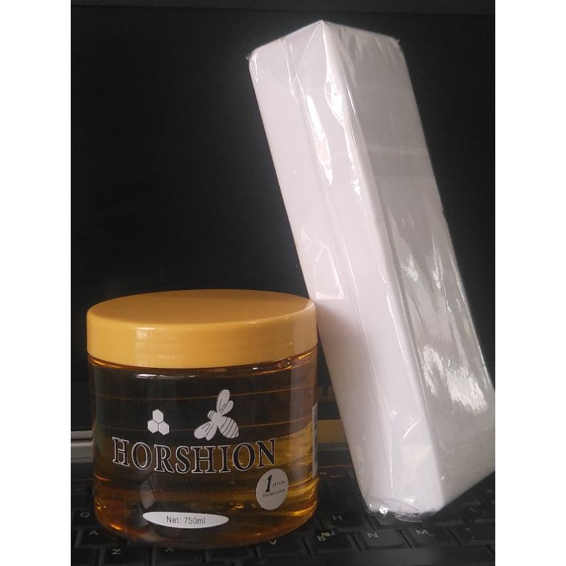 COMBO Sáp wax lông lạnh Horshion và 1 cây Giấy wax Horshion