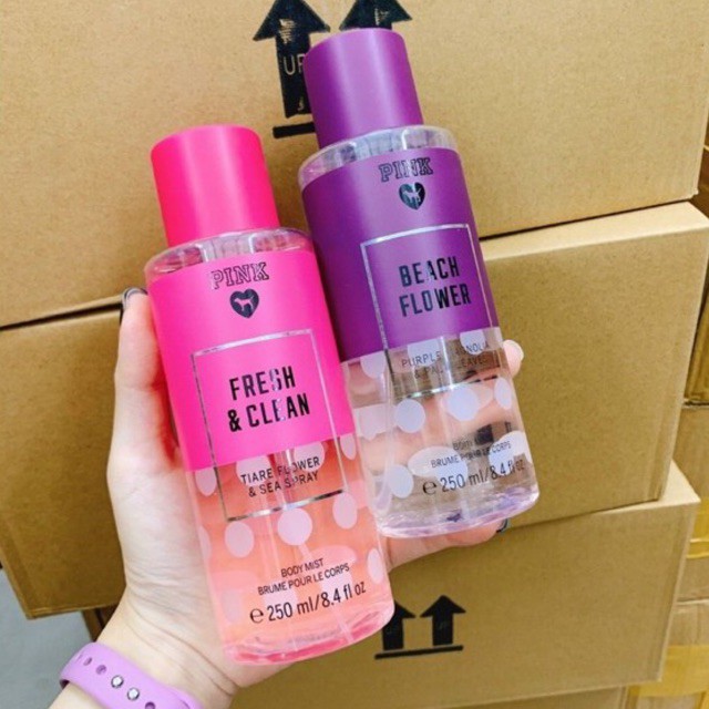 Xịt Thơm Toàn Thân Victoria's Secret PINK Beach Flower& fresh ,clean 250ml